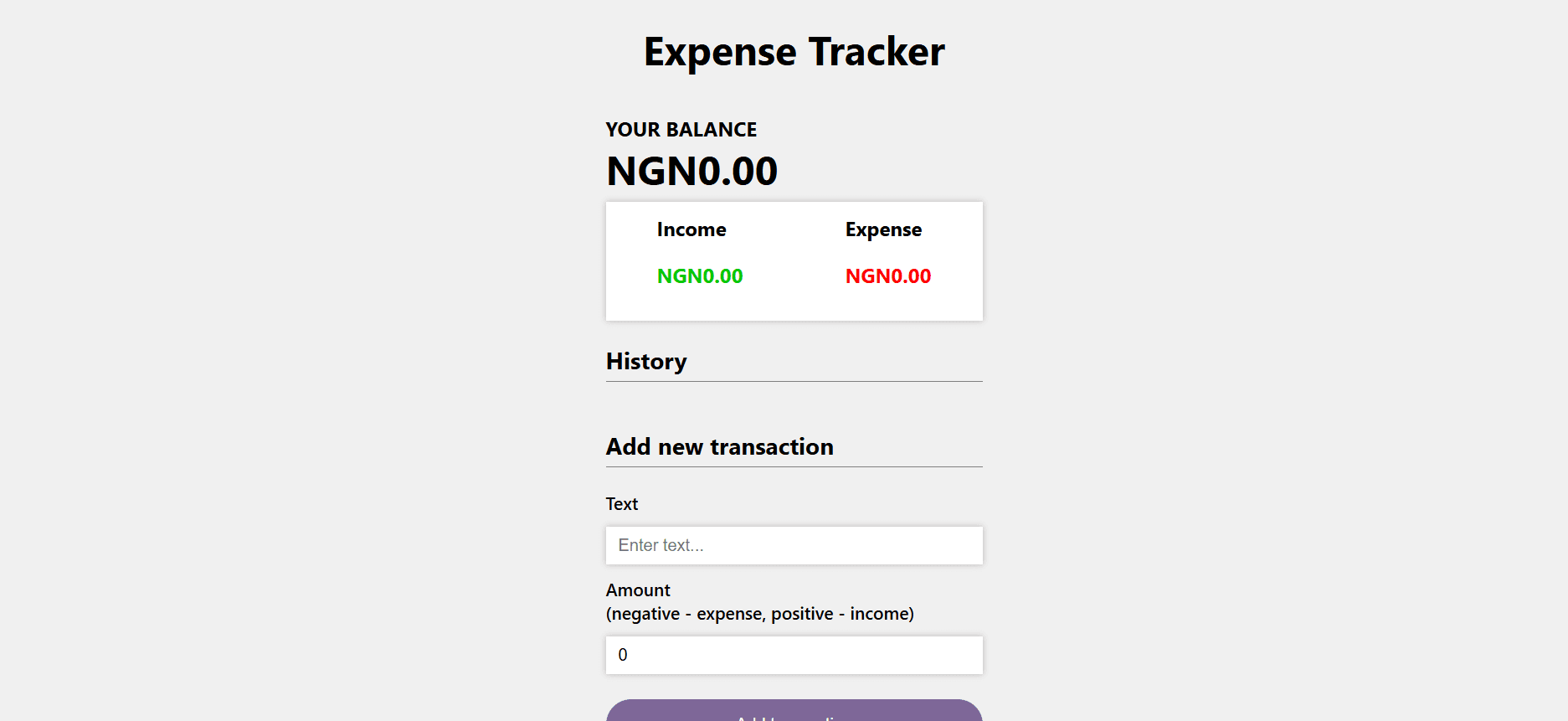 Expense Tracker Screenshot